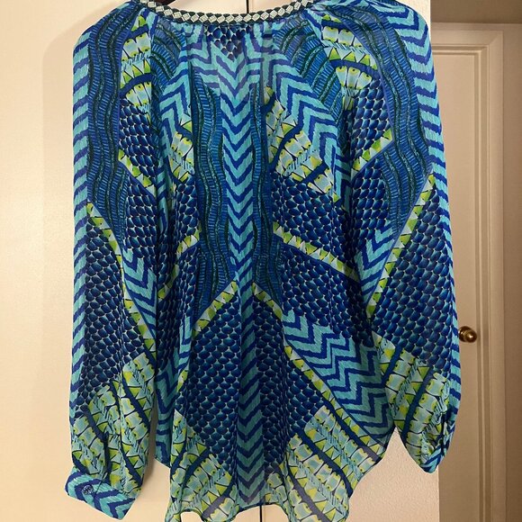 Hale Bob Blouse 100 % Silk, like new - Picture 4 of 6